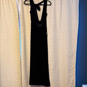 Elegant Black Velvet Dress